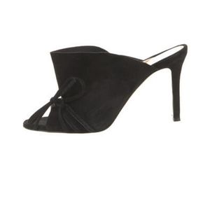 Marion parke black suede mule stiletto heels 39.5 $580
